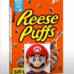 [CHROMA] Mario tries Reese’s puffs