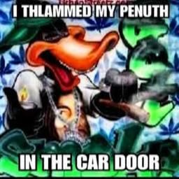 i thlammed my penith in the car door